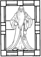A coloring page of harry potter